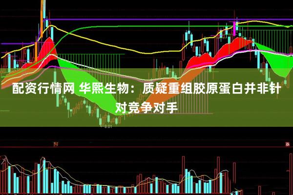 配资行情网 华熙生物：质疑重组胶原蛋白并非针对竞争对手